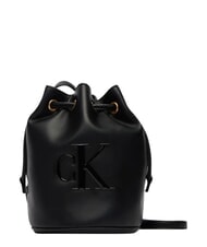 CALVIN KLEIN BOLD CK Geantă tip găleată, cu curea de umăr pe negru - Genți femei - 4