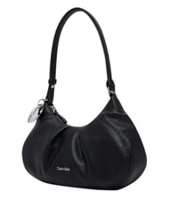 CALVIN KLEIN ENGRAVED HW Geantă de umăr pe negru - Genți femei - 3
