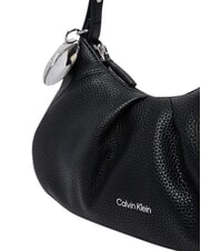 CALVIN KLEIN ENGRAVED HW Geantă de umăr pe negru - Genți femei - 5
