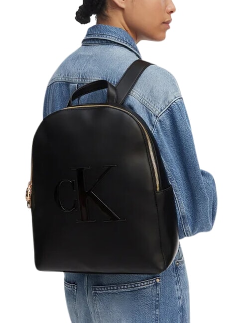 BOLD CK Rucsac pentru laptop, cu un singur buzunar pe negru - Genți femei