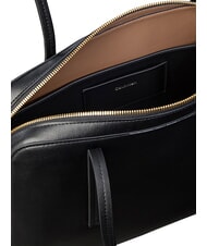 CALVIN KLEIN FOIL LOGO Geantă de umăr XL nucă de cocos neagră/prăjită - Genți femei - 4