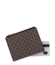 CALVIN KLEIN EMBLEM AOP Portofel cu fermoar dublu aop negru - Portofele femei - 4