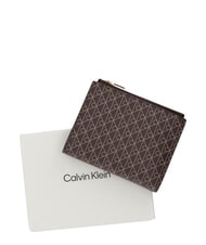 CALVIN KLEIN EMBLEM AOP Portofel cu fermoar dublu aop negru - Portofele femei - 5