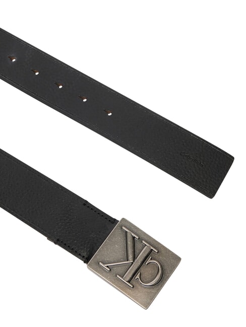 SSNL MONO Curea de piele negru/argintiu antic - Curele