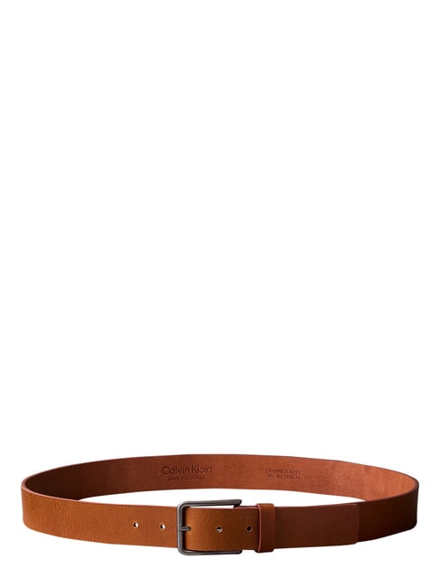 WARMTH  Curea de piele coniac ck/argint antic - Curele