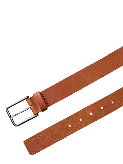 WARMTH  Curea de piele coniac ck/argint antic - Curele