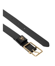 CALVIN KLEIN CLASSIC BUCKLE Curea de piele negru / auriu deschis antic - Curele - 3