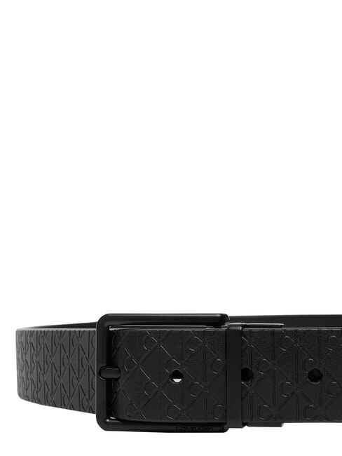 WARMTH BUCKLE Curea de piele negru/negru mat - Curele
