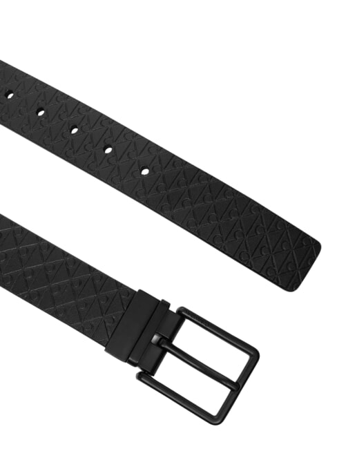 WARMTH BUCKLE Curea de piele negru/negru mat - Curele