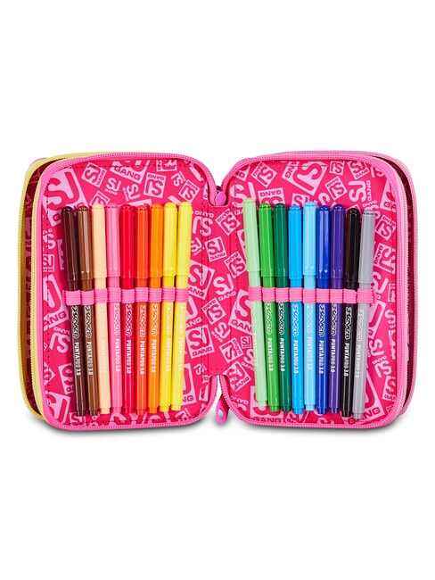 JOYFUL PINS GIRL Penar cu trusă școlară fuxiafluo - Penare și accesorii