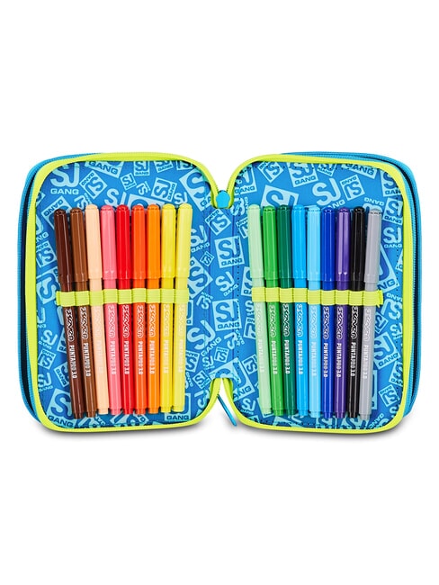 GLOWGAME Penar cu trusă școlară galben fluorescent - Penare și accesorii