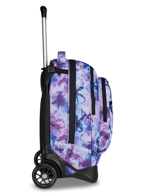 PLUG FANTASY Rucsac detașabil tip troler flori turcoaz - Rucsacuri cu role