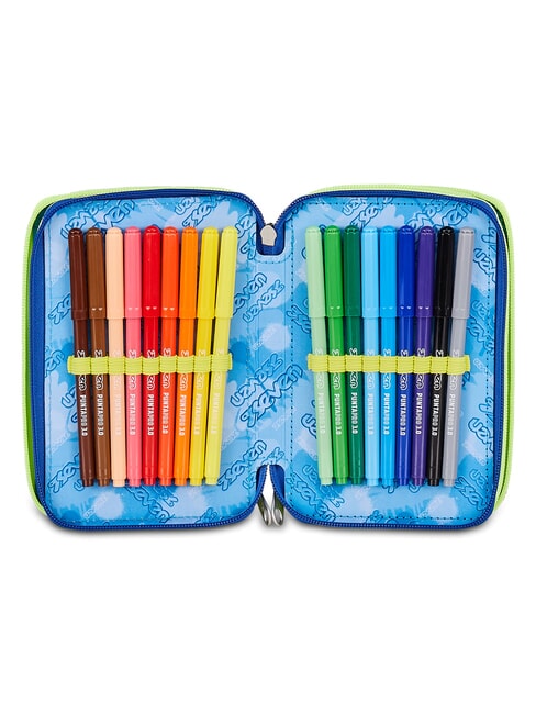 BLU FUSION Penar cu trusă școlară fluorescent turcoaz - Penare și accesorii