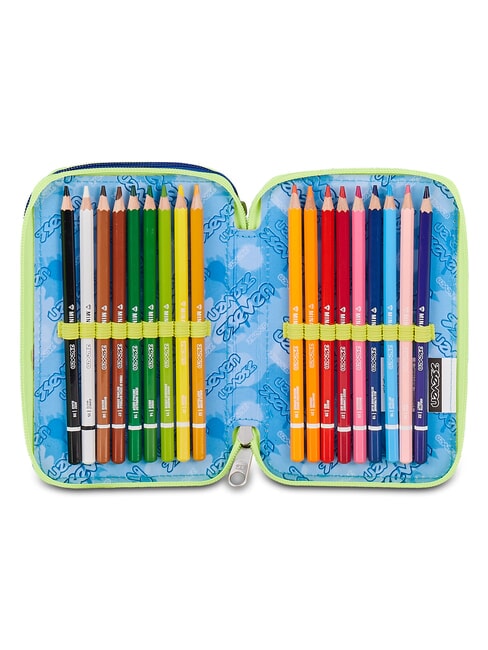 BLU FUSION Penar cu trusă școlară fluorescent turcoaz - Penare și accesorii