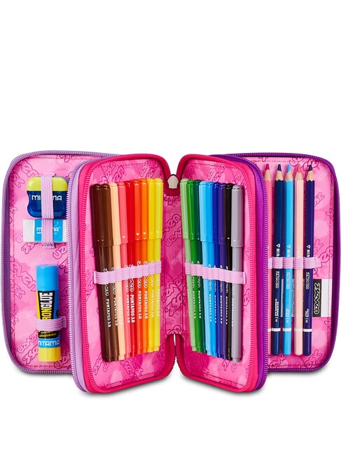 BUZZY NOTE GIRL Penar cu trusă școlară CYCLAMIN - Penare și accesorii
