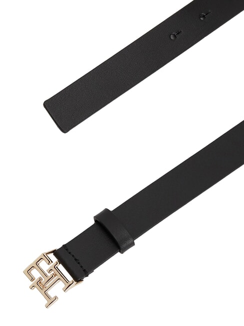 TH LOGO Curea de piele negru - Curele