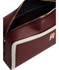 TOMMY HILFIGER TH GRACE Geantă de umăr mini catifea maro - Genți femei - 4