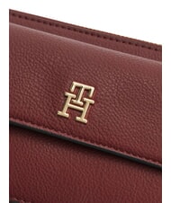 TOMMY HILFIGER TH ICON Geantă de umăr mini catifea maro - Genți femei - 5