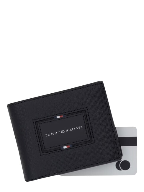 TH FOUNDATION Suport card de credit din piele negru - Portofele bărbați