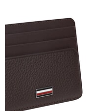 TOMMY HILFIGER TH CENTRAL Suport card de credit din piele boabe de cafea - Portofele bărbați - 4
