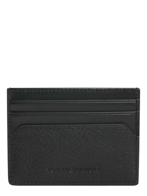 TH CENTRAL Suport card de credit din piele negru - Portofele bărbați