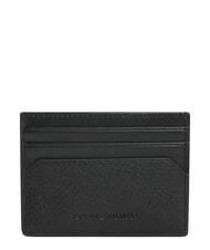 TOMMY HILFIGER TH CENTRAL Suport card de credit din piele negru - Portofele bărbați - 2