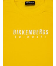 BIKKEMBERGS ICONIC Tricou din bumbac, cu m&acirc;necă scurtă galben - tricou - 2