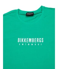 BIKKEMBERGS ICONIC Tricou din bumbac, cu m&acirc;necă scurtă verde - tricou - 2