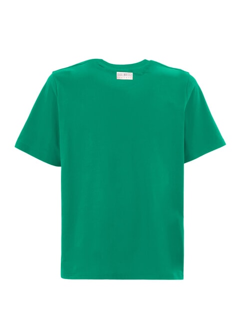 ICONIC Tricou din bumbac, cu m&acirc;necă scurtă verde - tricou