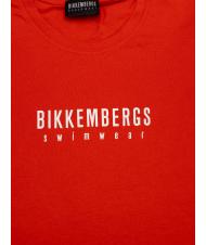 BIKKEMBERGS ICONIC Tricou din bumbac, cu m&acirc;necă scurtă roşu - tricou - 2