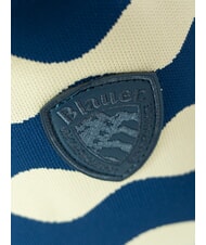 BLAUER KNITTED Geantă de m&acirc;nă, cu curea de umăr crem/bleumarin - Genți femei - 4