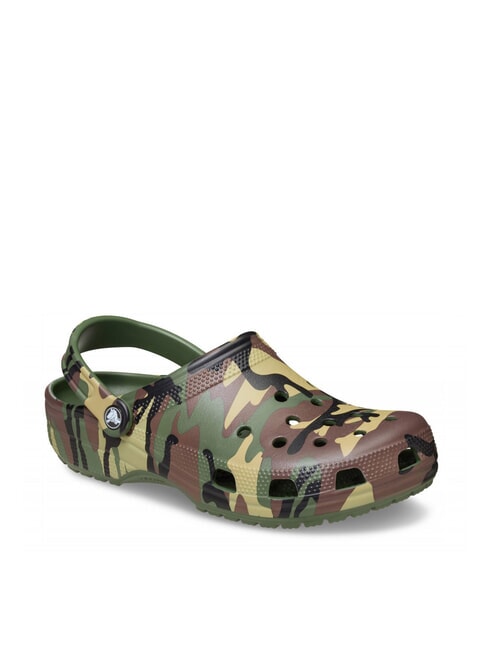CLASSIC Saboți unisex verde armată multicolor - Pantofi unisex