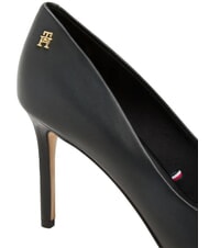 TOMMY HILFIGER TH  Pantofi cu toc &icirc;nalt de 9 cm din piele negru - Pantofi femei - 5