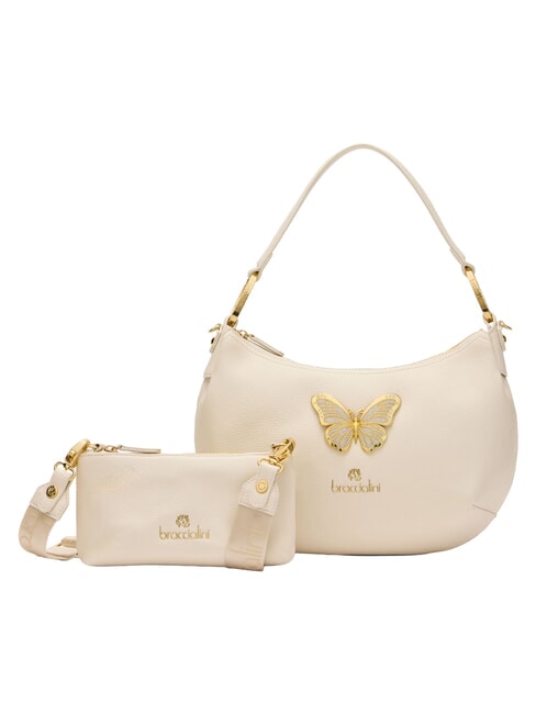 BETH JEWELS Geantă de umăr &icirc;n formă de semilună M bej - Genți femei
