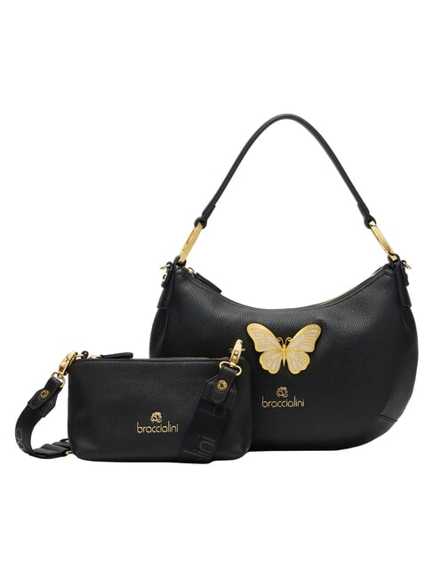 BETH JEWELS Geantă de umăr &icirc;n formă de semilună M negru - Genți femei