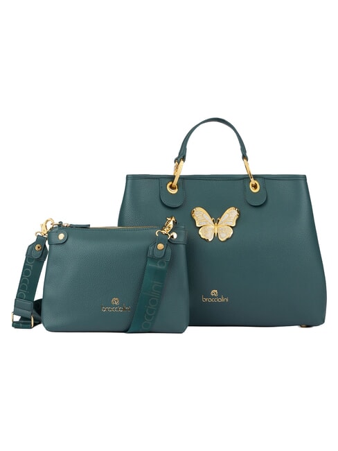 BETH JEWELS Geantă de m&acirc;nă cu m&acirc;ner dublu și curea de umăr verde - Genți femei