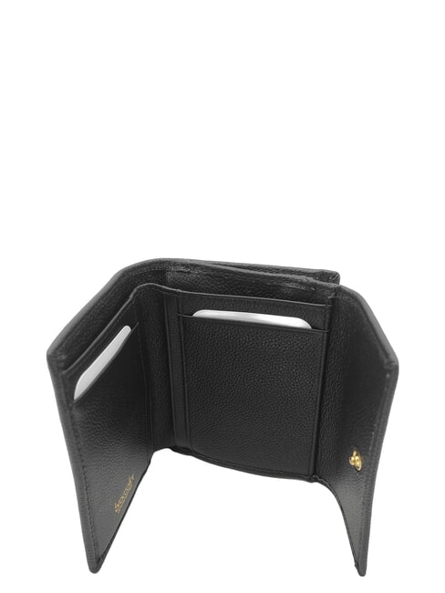 BASIC Portofel mic din piele cu clapă negru - Portofele femei