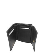 BRACCIALINI BASIC Portofel mic din piele cu clapă negru - Portofele femei - 2