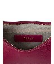 FURLA GOCCIA Geanta de umar din piele ciocanita rododendron - Genți femei - 4