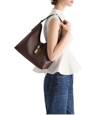 FURLA GOCCIA Geanta de umar din piele ciocolată - Genți femei - 2