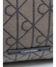 CALVIN KLEIN EMBLEM JAQUARD Geanta de umăr Lotus bej/negru aop jqd - Genți femei - 3