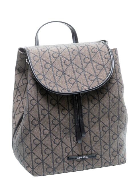 EMBLEM AOP Rucsac cu buzunar interior bej lotus / negru aop - Genți femei