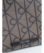 CALVIN KLEIN EMBLEM AOP Geantă de umăr mini bej lotus / negru aop - Genți femei - 3