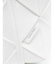 CALVIN KLEIN WOVEN Geantă de m&acirc;nă cu curea de umăr alis alb - Genți femei - 3