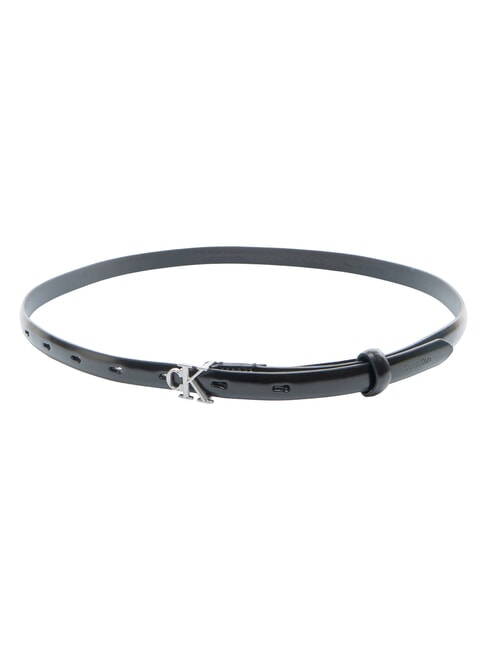 ROUND CK BUCKLE Curea de piele negru ck / nichel antic - Curele