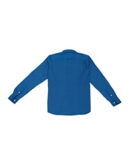 TOMMY HILFIGER TH Cămașă cu m&acirc;necă lungă din bumbac albastru-negru - Cămăși pentru bărbați - 3