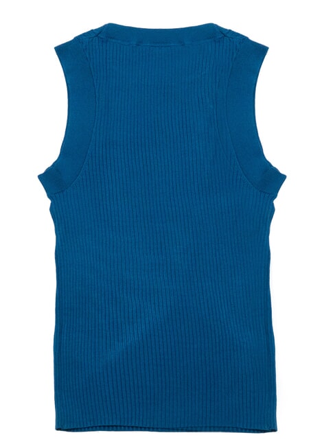 TH Cămașă fără m&acirc;neci, cu umeri lați indigo intens - tricou