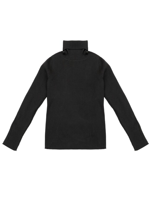 CK JEANS Pulover cu guler &icirc;nalt, m&acirc;necă lungă ck negru - Pulovere pentru femei