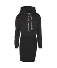 CALVIN KLEIN CK JEANS Rochie cu glugă ck negru/alb strălucitor - Haine de femeie - 7