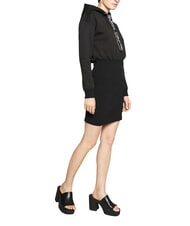 CALVIN KLEIN CK JEANS Rochie cu glugă ck negru/alb strălucitor - Haine de femeie - 4